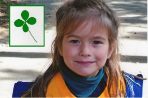 Rosalie and four-leaf clover